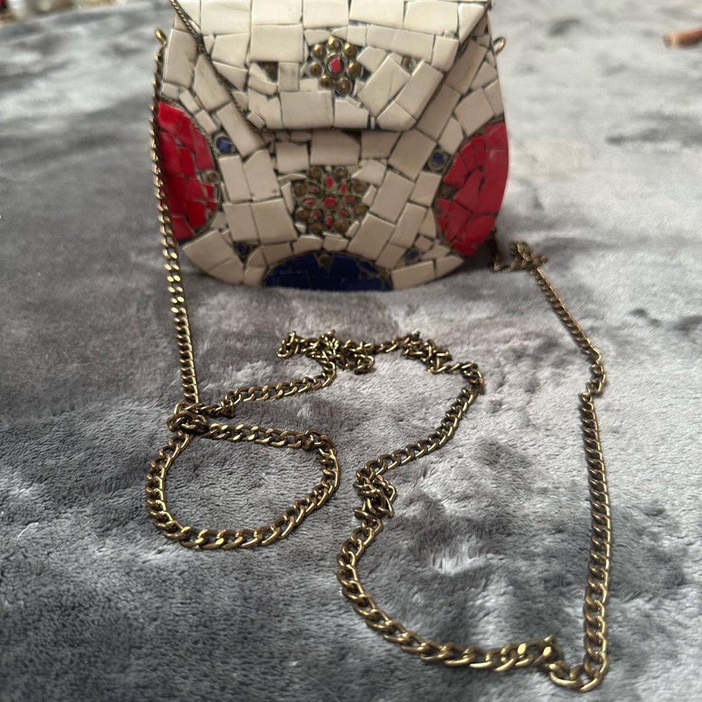 Elegant Mosaic Chain Bag
